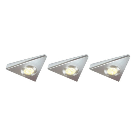 NxtGen Georgia Premium LED Under Cabinet Light 1.8W (3 Pack) Warm White 65° Brushed Nickel - 7495