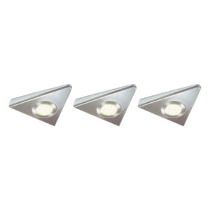 NxtGen Georgia Premium LED Under Cabinet Light 1.8W (3 Pack) Cool White 65° Brushed Nickel - 7496