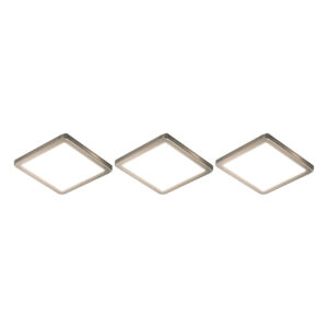 NxtGen Alabama Square LED Under Cabinet Light 3.5W (3 Pack) Warm White Brushed Nickel - 7498