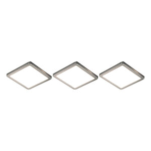 NxtGen Alabama Square LED Under Cabinet Light 3.5W (3 Pack) Cool White Brushed Nickel - 7499