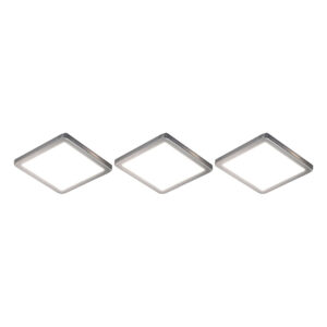 NxtGen Alabama Square LED Under Cabinet Light 3.5W (3 Pack) Daylight Brushed Nickel - 7500