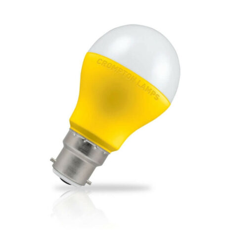 Crompton GLS LED Light Bulb B22 9W (60W Eqv) 110V Warm White Opal Yellow - 11915