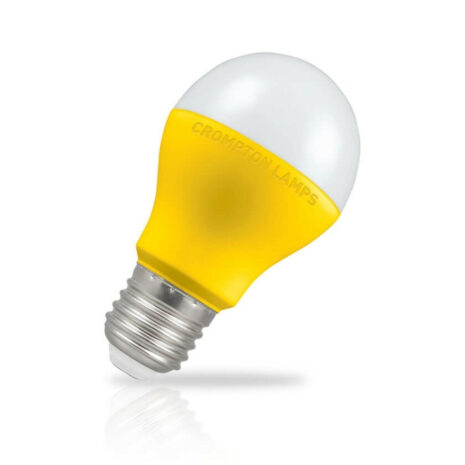 Crompton GLS LED Light Bulb E27 9W (60W Eqv) 110V Warm White Opal Yellow - 11922
