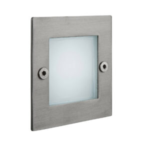 Firstlight LED Modern Style LED Square Brick Light 1.5W Daylight in Stainless Steel and Opal - 8102ST