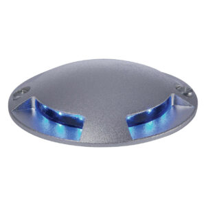 Firstlight 4-Way Modern Style LED Ground Light 1W Blue Aluminium - 8245AL