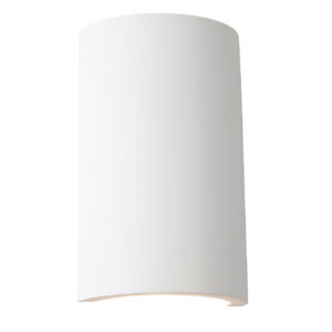 Firstlight Gallery Paintable Style LED 100mm Wall Up/Down Light 6W Round Warm White in White - 8323