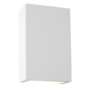 Firstlight Gallery Paintable Style LED 100mm Wall Up/Down Light 6W Square Warm White in White - 8324