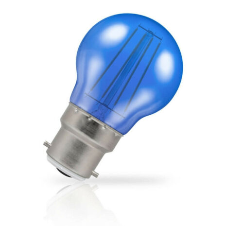 Crompton Golfball LED Light Bulb B22 4W (25W Eqv) Blue IP65 Harlequin - 9011