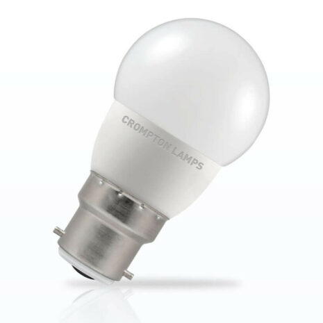 Crompton Golfball LED Light Bulb Dimmable B22 5.5W (40W Eqv) Cool White - 9349