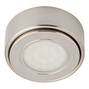 Culina Ellen LED Round Under Cabinet Light 1.5W Tri-Colour CCT Opal and Satin Nickel - CUL-35860