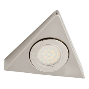 Culina Faro LED Triangular Under Cabinet Light 1.5W Tri-Colour CCT Opal and Satin Nickel - CUL-35861