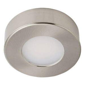 Culina Argi LED Round Under Cabinet Light 3W Tri-Colour CCT Opal and Satin Nickel - CUL-35864