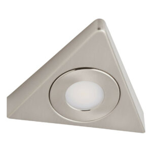 Culina Ayla LED Triangular Under Cabinet Light 3W Tri-Colour CCT Opal and Satin Nickel - CUL-35865