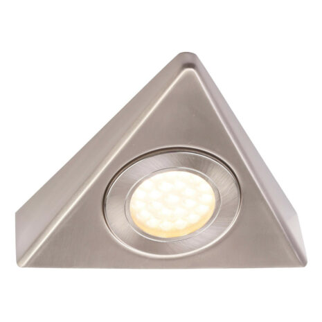 Culina Fonte LED Triangular Under Cabinet Light 1.5W Warm White Opal and Satin Nickel - CUL-25319