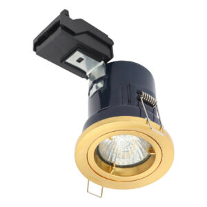 Electralite Yate Fire Rated Downlight IP20 Satin Brass - ELA-27465-SATBRS