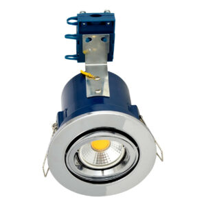 Electralite Yate Tiltable Fire Rated Downlight IP20 Chrome - ELA-27466-CHR