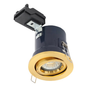 Electralite Yate Tiltable Fire Rated Downlight IP20 Satin Brass - ELA-27466-SATBRS