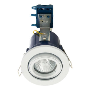 Electralite Yate Tiltable Fire Rated Downlight IP20 White - ELA-27466-WHT