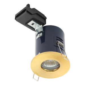 Electralite Yate Fire Rated Downlight IP65 Satin Brass - ELA-27467-SATBRS