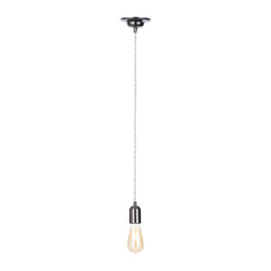 Inlight Dale E27 Pendant Cord Set Black Nickel & Grey - INL-23519-GRY