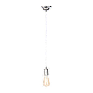 Inlight Dale E27 Pendant Cord Set Polished Nickel & Herringbone - INL-23519-HERR