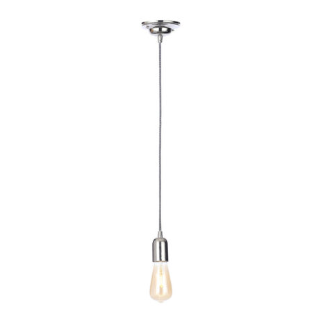 Inlight Dale E27 Pendant Cord Set Polished Nickel & Herringbone - INL-23519-HERR