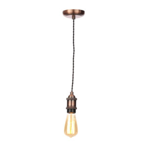 Inlight Dale E27 Pendant Cord Set Antique Copper & Black - INL-27988-ACOP