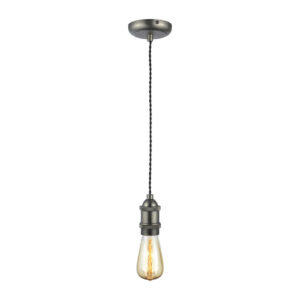 Inlight Dale E27 Pendant Cord Set Pewter & Black - INL-27988-PEW