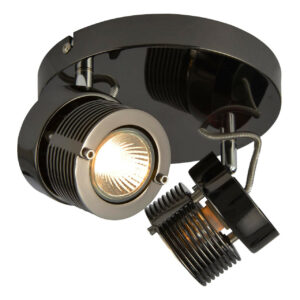 Inlight Pedro 2-Light Ceiling Spotlight Black Chrome - INL-28202-BCHR