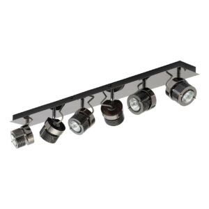 Inlight Pedro 6-Light Flush Light Bar Spotlight Black Chrome - INL-31790-BCR