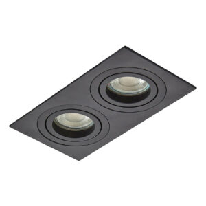 Inlight Pasto Double Adjustable Downlight Black - INL-38618-BLK