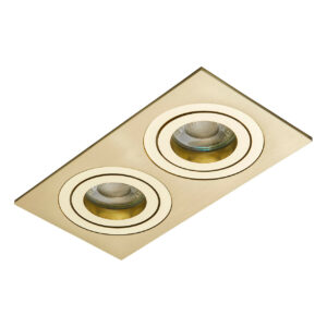 Inlight Pasto Double Adjustable Downlight Polished Brass - INL-38618-POLBRS