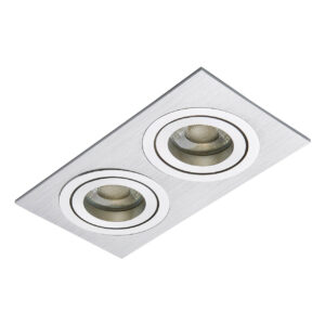 Inlight Pasto Double Adjustable Downlight Polished Silver - INL-38618-POLSIL