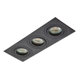 Inlight Pasto Triple Adjustable Downlight Black - INL-38619-BLK