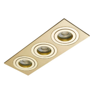 Inlight Pasto Triple Adjustable Downlight Polished Brass - INL-38619-POLBRS