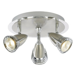 Inlight Elara 3-Light Ceiling Spotlight Satin Nickel/Chrome - INL-598310-SNIC