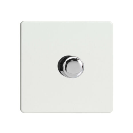 Varilight Screwless LED V-Pro 1 Gang Rotary Dimmer Switch Premium White - JDQP401S