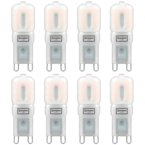 Crompton G9 Capsule LED Light Bulb 2.5W (25W Eqv) Cool White 8-Pack Opal - 3422