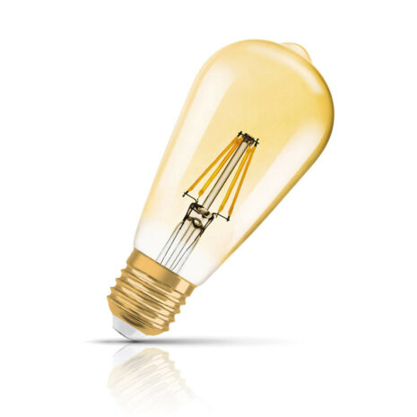 Osram ST64 LED Light Bulb Dimmable E27 6.5W (55W Eqv) Extra Warm White - AC32332