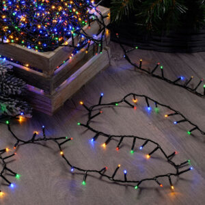 Festive 37.4m Indoor & Outdoor Sparkle Light String Lights 1500 Multi-Coloured LEDs - P011317