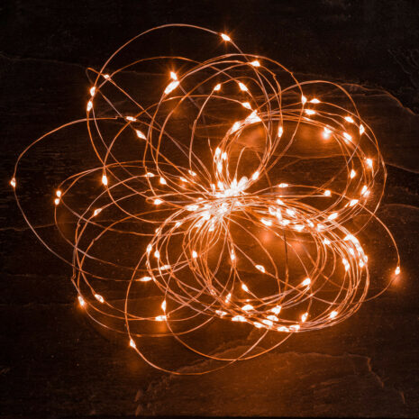 Festive 5m Battery Fairy Lights 50 Amber LEDs - P024388