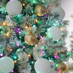 Festive Indoor & Outdoor 4ft Christmas Tree Glow-Worm Lights 360 Aurora LEDs - P032635