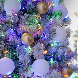 Festive Indoor & Outdoor 4ft Christmas Tree Glow-Worm Lights 360 Pastel Multicoloured LEDs - P032636