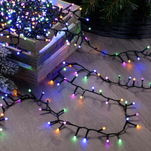 Festive 12.9m Indoor & Outdoor Glow-Worm String Lights 520 Pastel Multicoloured LEDs - P032638