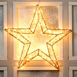 Festive 36cm Twinkling Dewdrop Star Christmas Decoration 480 Warm White LEDs - P036443