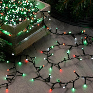 Festive 12.9m Indoor & Outdoor Glow-Worm String Lights 520 Jolly Holly LEDs - P036706