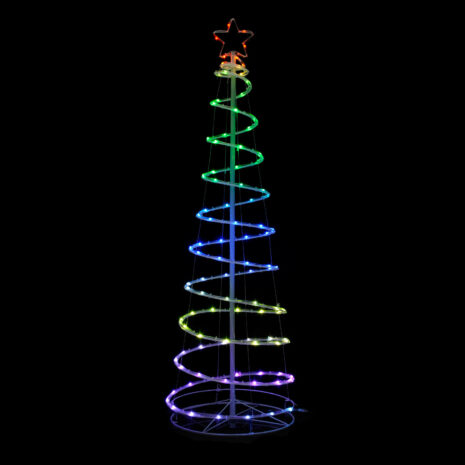 Festive 6ft Spiral Christmas Tree 135 RGB Colour Changing LEDs - P036747