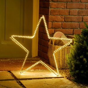 Festive 58cm Dewdrop Star Christmas Window Decoration 280 Warm White LEDs - P040343