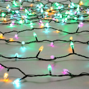 Festive 11.9m Indoor & Outdoor Diamond Christmas Fairy Lights 200 Aurora LEDs - P041855