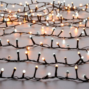 Festive 8.9m Indoor & Outdoor Glow-Worm String Lights 360 White & Warm White LEDs - P041864